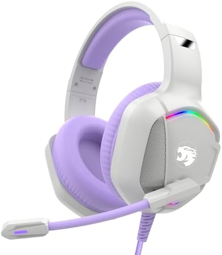 IMYB A36 Gaming Headset with Microphone for Pc, Xbox One Series X/s, Ps4, Ps5, Switch, Stereo Wired Noise Cancelling Over-Ear Headphones with Mic for Computer, Laptop, Mac, Nintendo, Gamer (Blue)