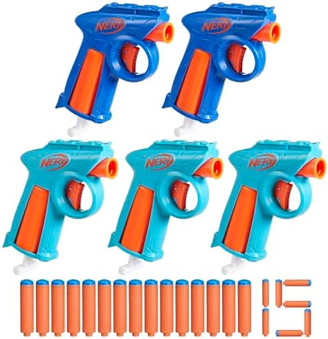 Nerf N Series Party Pack, Includes 5 N Series Flex Blasters, 15 N1 Darts Compatible Only N Series Blasters, Ages 8+ (Amazon Exclusive)