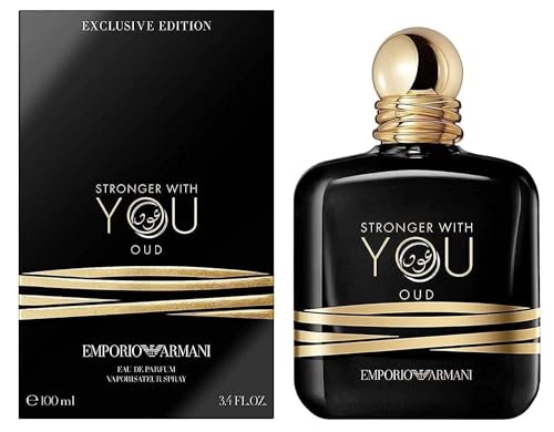 GIORGIO ARMANI Stronger with You Oud Eau De Parfum Spray for Men, 3.4 Ounce