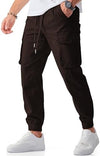 JMIERR Men's Casual Cargo Joggers Pants Stretch Elastic Waist Drawstring Tapered Sweatpants with Pockets