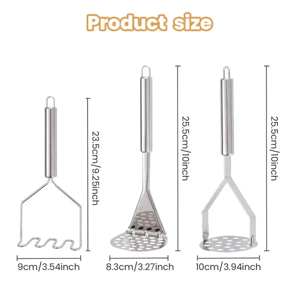 Stainless Steel Pressed Potato Masher - Bubba My Shop