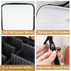 COSMETIC BAG WITH LED LIGHT & FULL-SCREEN MIRROR - Bubba My Shop