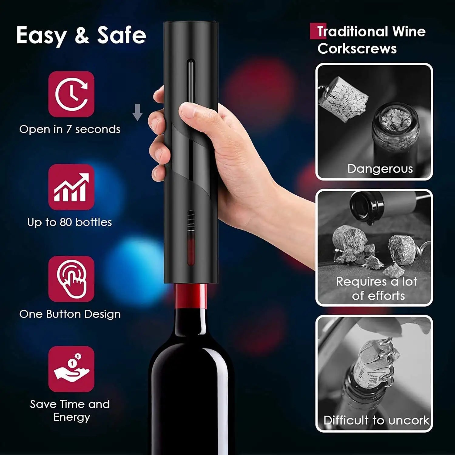 Electric Red Wine Openers Automatic Corkscrew Wine Openers - Bubba My Shop