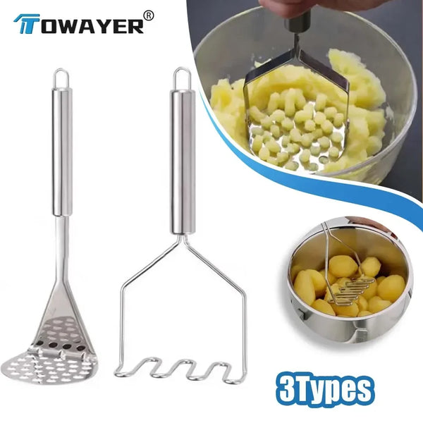 Stainless Steel Pressed Potato Masher - Bubba My Shop