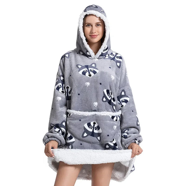 Blanket Hoodie Sherpa Fleece Oversized - Bubba My Shop