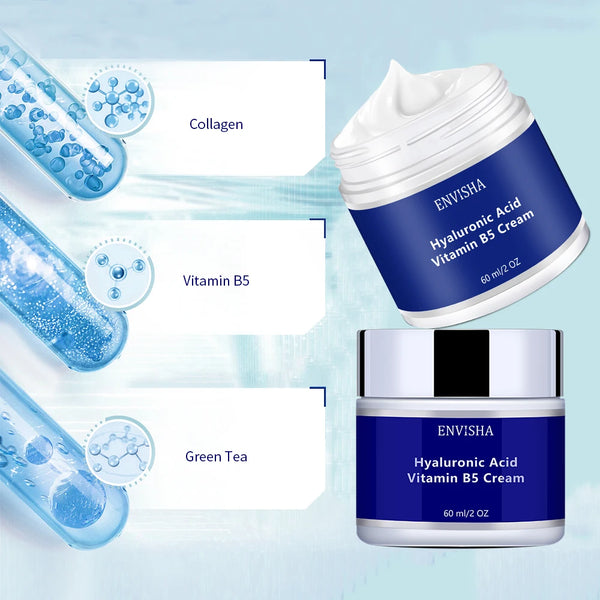 Face Skin Care Hyaluronic Acid&Vitimin B5 Cream Anti-Wrinkle Aging Moisturizing Shrink Pores Whitening Firming Beauty Health