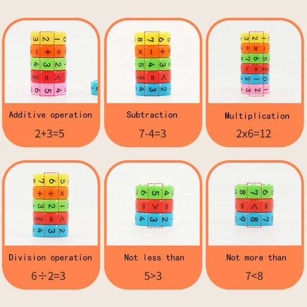 Children Mathematics Numbers Magic Cube Toy Montessori Puzzle Game Kids Learning Educational Math Magnetic Block Calculate Game